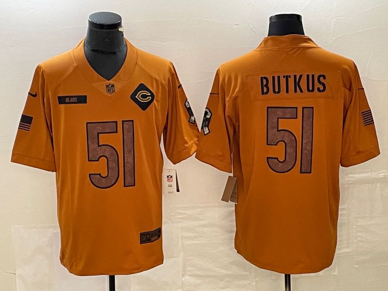 Men Chicago Bears #51 Butkus brown Nike 2023 Salute To Service Limited NFL Jersey